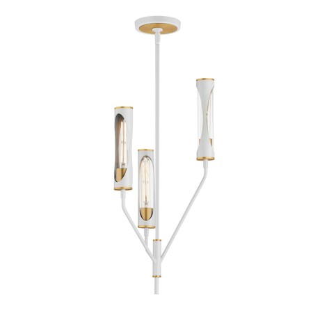 Maxim Lighting Regent 3-Light Pendant, Light French Gray/Natural Aged Brass 16173CLLFGNAB
